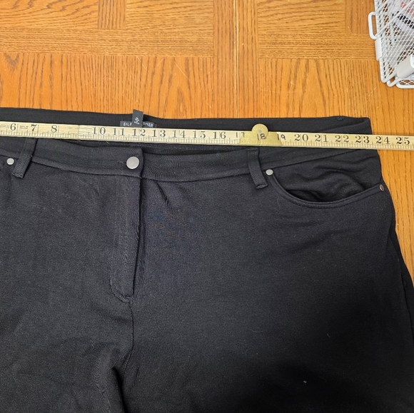 Eileen Fisher Ponte Black Plus Size 24W Slim Leg, Inseam 29" - Picture 3 of 8